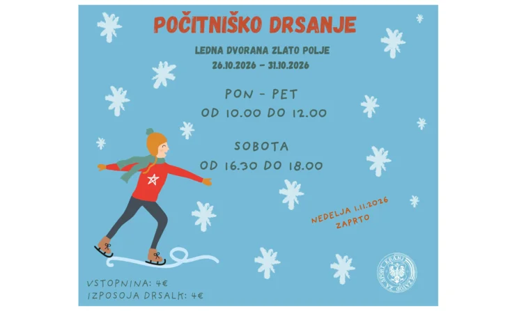 Počitniško rekreativno drsanje v Ledni dvorani