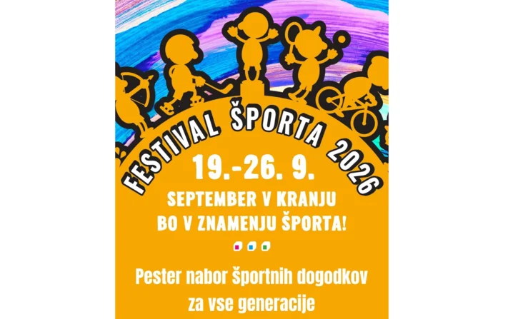 11. Festival športa Kranj med 19. in 26. septembrom 2026